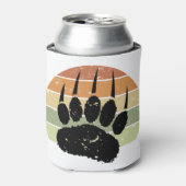 Falsche schwarze Bärenpaw Print Retro Sunset Dosenkühler (Kanne Vorderseite)