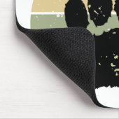 Falsche schwarze Bärenpaw Print Retro Sunset Mousepad (Ecke)