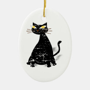 Falsche Schwarze Fettkatze Keramik Ornament