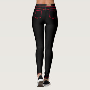 Falsche schwarze Jeans-Leggings Leggings