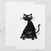 Falsche schwarze Katze Briefpapier (Vorne/Hinten)