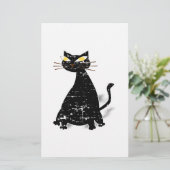 Falsche schwarze Katze Briefpapier (Stehend Vorderseite)