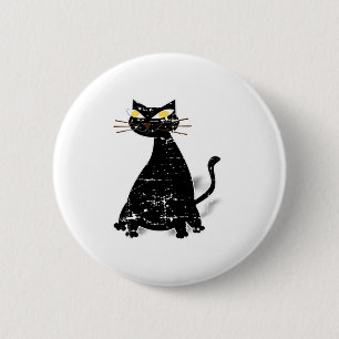 Falsche schwarze Katze Button