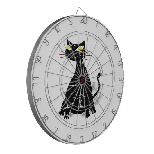 Falsche schwarze Katze Dartscheibe (Vorderseite Links)