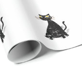 Falsche schwarze Katze Geschenkpapier (Rolleneckpunkt)