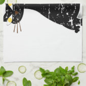 Falsche schwarze Katze Geschirrtuch (Gefaltet)
