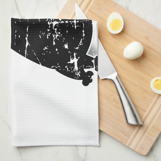 Falsche schwarze Katze Geschirrtuch (Viertel Falte)