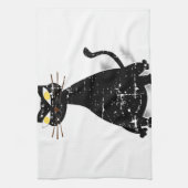 Falsche schwarze Katze Geschirrtuch (Vertikal)