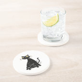 Falsche schwarze Katze Getränkeuntersetzer (Seite)