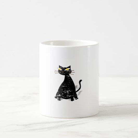 Falsche schwarze Katze Kaffeetasse (Mittel)