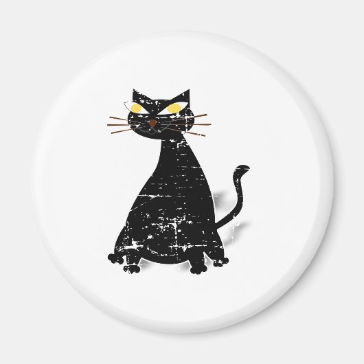 Falsche schwarze Katze Magnet (Vorne)