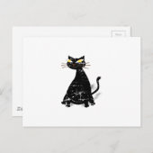 Falsche schwarze Katze Postkarte (Vorne/Hinten)