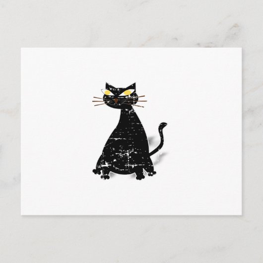 Falsche schwarze Katze Postkarte (Vorderseite)