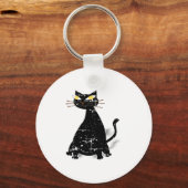 Falsche schwarze Katze Schlüsselanhänger (Vorderseite)