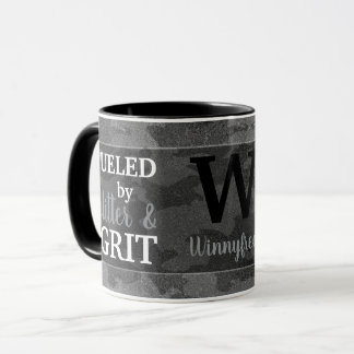 Falsche schwarze metallische Camouflage Glitter Mo Tasse