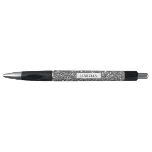 Falsche Silber-Glitter-Textur-Optik & Benutzerdefi Kugelschreiber