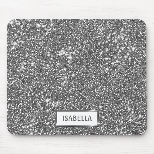 Falsche Silber-Glitter-Textur-Optik & Benutzerdefi Mousepad (Vorne)