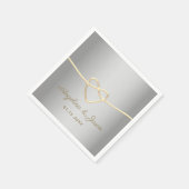Falsche Silberhochzeit Serviette (Ecke)