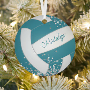 falsche Silbersterne Teal Mädchen Andenken Volleyb Ornament Aus Metall