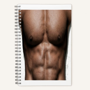 Falsche Six-Pack-Bauchmuskeln Lustiger Gym-Humor Notizblock