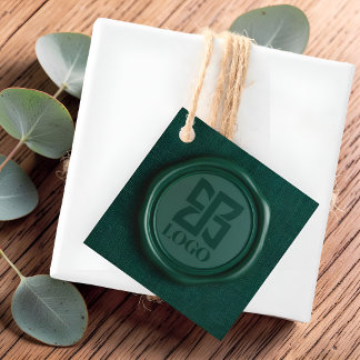 Falsche Smaragdgrüne Wachssiegel individuell Logo Geschenkanhänger