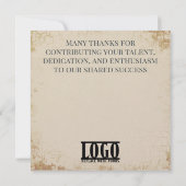 Falsche Steinmitarbeiter-Jubiläumsgeschenke im Vin Einladung (Rückseite)