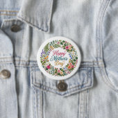 Falsche Stickerei Floral Frohen Muttertag Button (Beispiel)