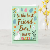 Falsche Textur Ostern Freund Karte (Gelbe Blume)