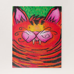 Falsche Tiger Katze in Ölgemälde Jigsaw Puzzle