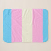 Falsche Trans-Pride-Flagge Sherpadecke (Vorderseite (Horizontal))