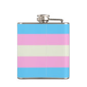 Falsche Transgender-Pride-Flagge Flachmann (Rückseite)
