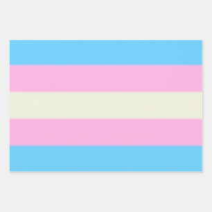 Falsche Transgender-Pride-Flagge Geschenkpapier Set