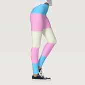 Falsche Transgender-Pride-Flagge Leggings (Rechts)