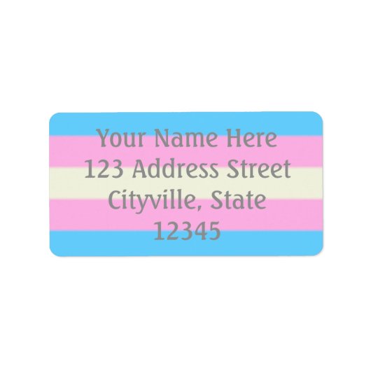 Falsche Transgender-Pride-Markierung Adressaufkleber (Vorne)