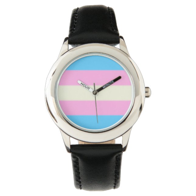Falsche Transgender-Pride-Markierung Armbanduhr (Vorderseite)