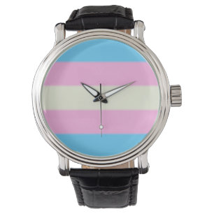 Falsche Transgender-Pride-Markierung Armbanduhr