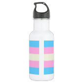 Falsche Transgender-Pride-Markierung Edelstahlflasche (Rückseite)