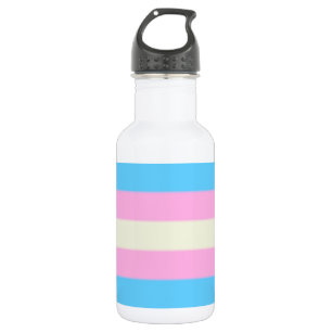 Falsche Transgender-Pride-Markierung Edelstahlflasche