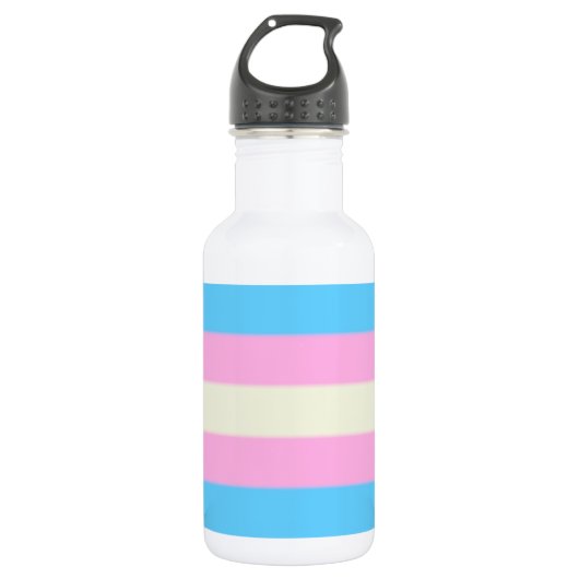 Falsche Transgender-Pride-Markierung Edelstahlflasche (Vorderseite)