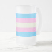 Falsche Transgender-Pride-Markierung Mattglas Bierglas (VorderseiteRechts)