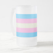 Falsche Transgender-Pride-Markierung Mattglas Bierglas (Vorderseite Links)