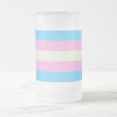 Falsche Transgender-Pride-Markierung Mattglas Bierglas (Mittel)