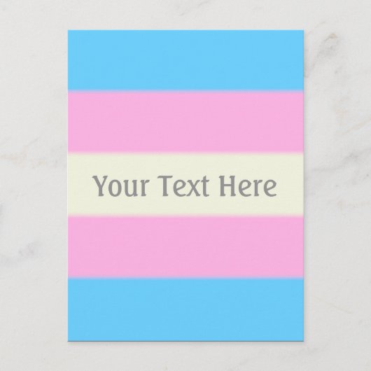 Falsche Transgender-Pride-Markierung Postkarte (Vorderseite)