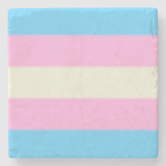 Falsche Transgender-Pride-Markierung Steinuntersetzer (Vorderseite)