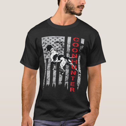 Falsche US-Flagge für Coon Hunters T-Shirt (Vorderseite)