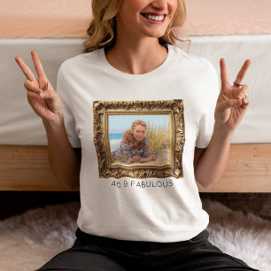 Falsche Vintage-Gold-Rahmen 40 & Fabelhaftes Foto Tri-Blend Shirt