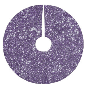 Falsche violette Glitter-Textur-Optik - Gedrucktes Polyester Weihnachtsbaumdecke