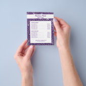 Falsche violette Glitter-Textur-Optik mit individu Flyer (Gruppe)