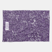 Falsche violette Glitter-Textur-Optik mit individu Geschirrtuch (Horizontal)