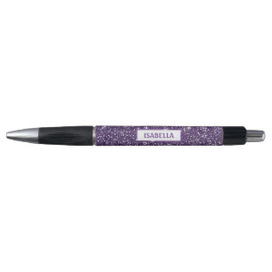 Falsche violette Glitter-Textur-Optik mit individu Kugelschreiber